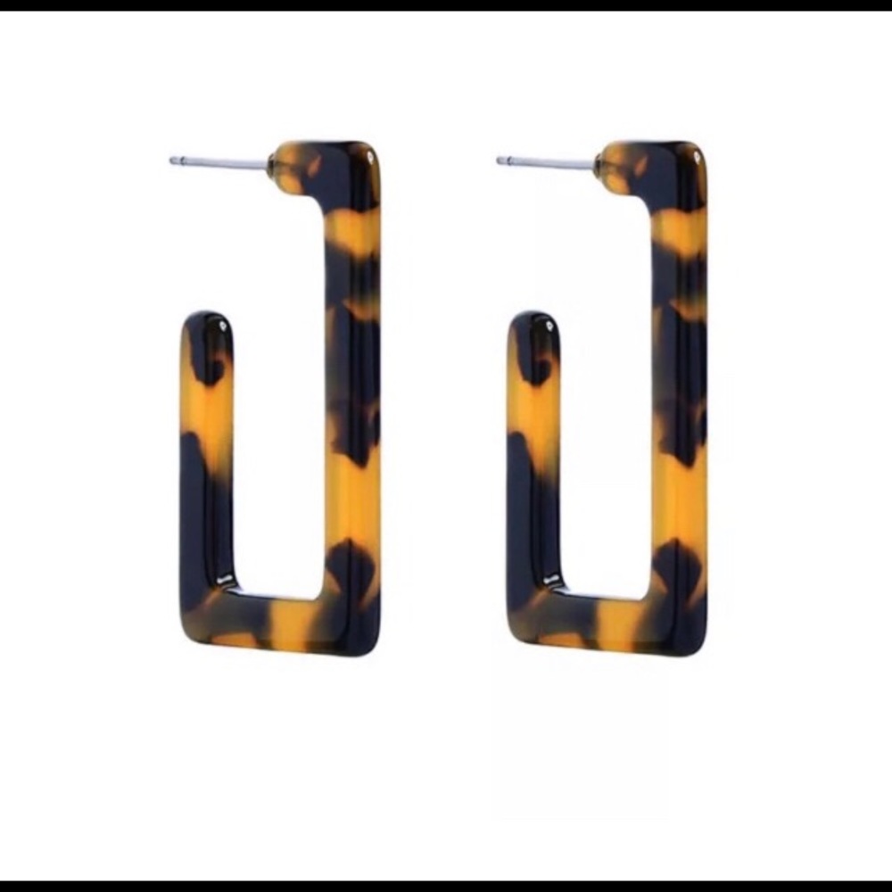 🌴Tortoise Shell Greek Key Earrings
